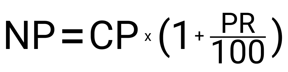 An image of the formula used to calculate the new pay rate for someone who is getting a eprcent pay raise.